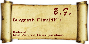 Burgreth Flavián névjegykártya
